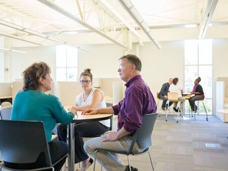 coworking space interaction at Muskegon Hub